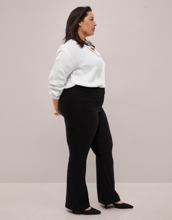 Photo of model in Lane Bryant boot leg pants