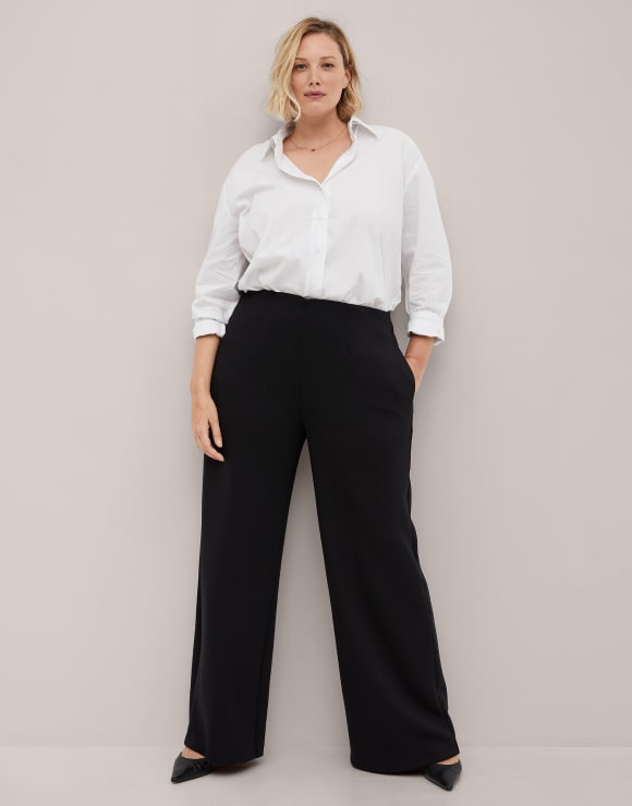 Photo of model in Lane Bryant wide leg pants