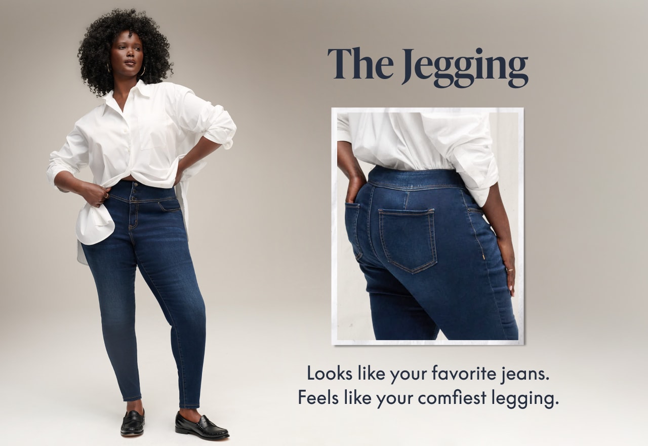 model in new curvy fit jeans