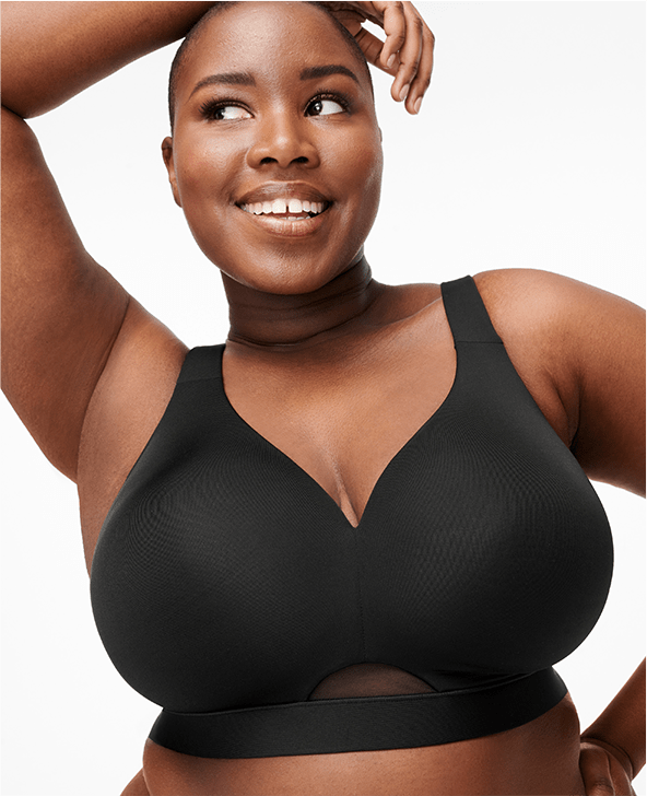 Model photo wearing Cacique bra