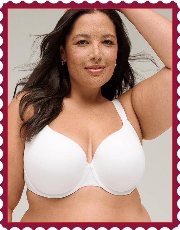 Photo of model in Cacique t-shirt bra