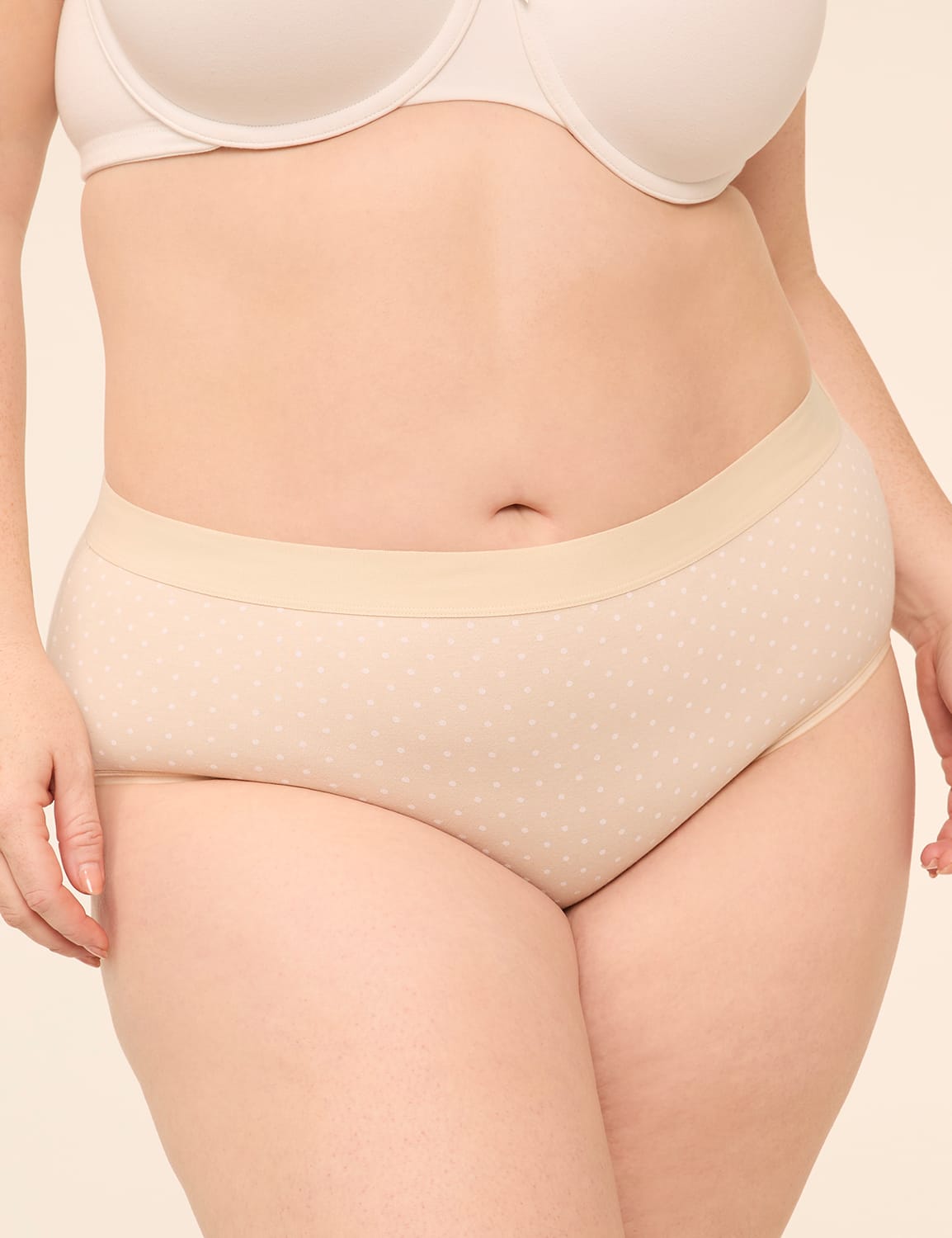 Cotton High-Leg Brief Panty With Wide Waistband