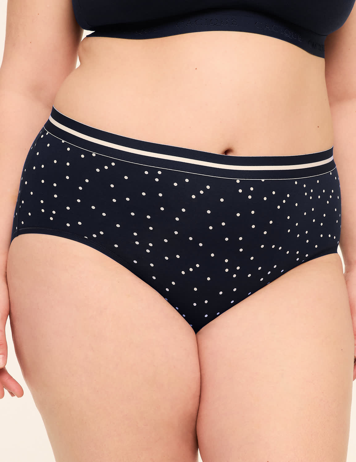 Cotton High-Leg Brief Panty With Wide Waistband