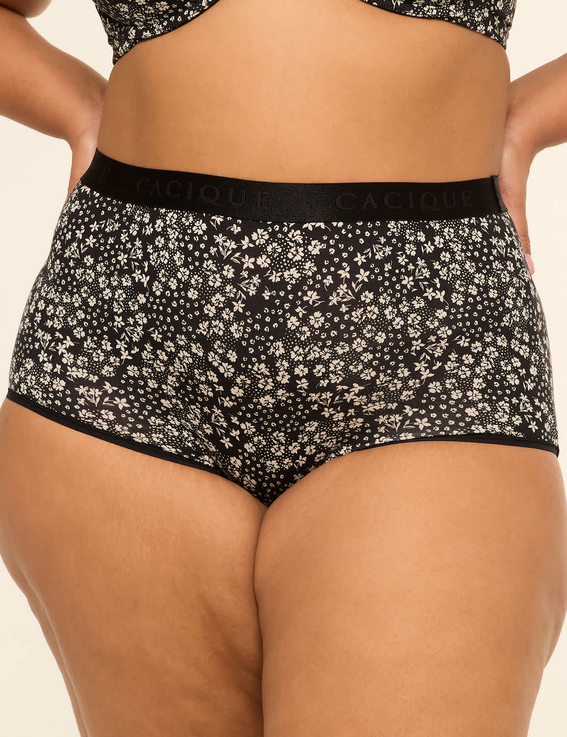 Cotton High-Waist Brief Panty With Wide Waistband