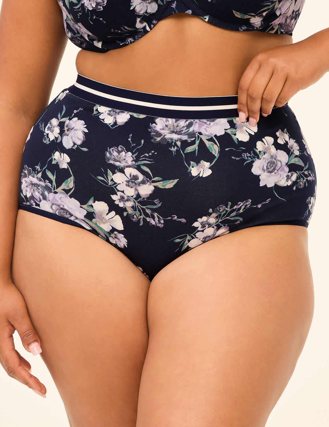 Cotton High-Waist Brief Panty With Wide Waistband