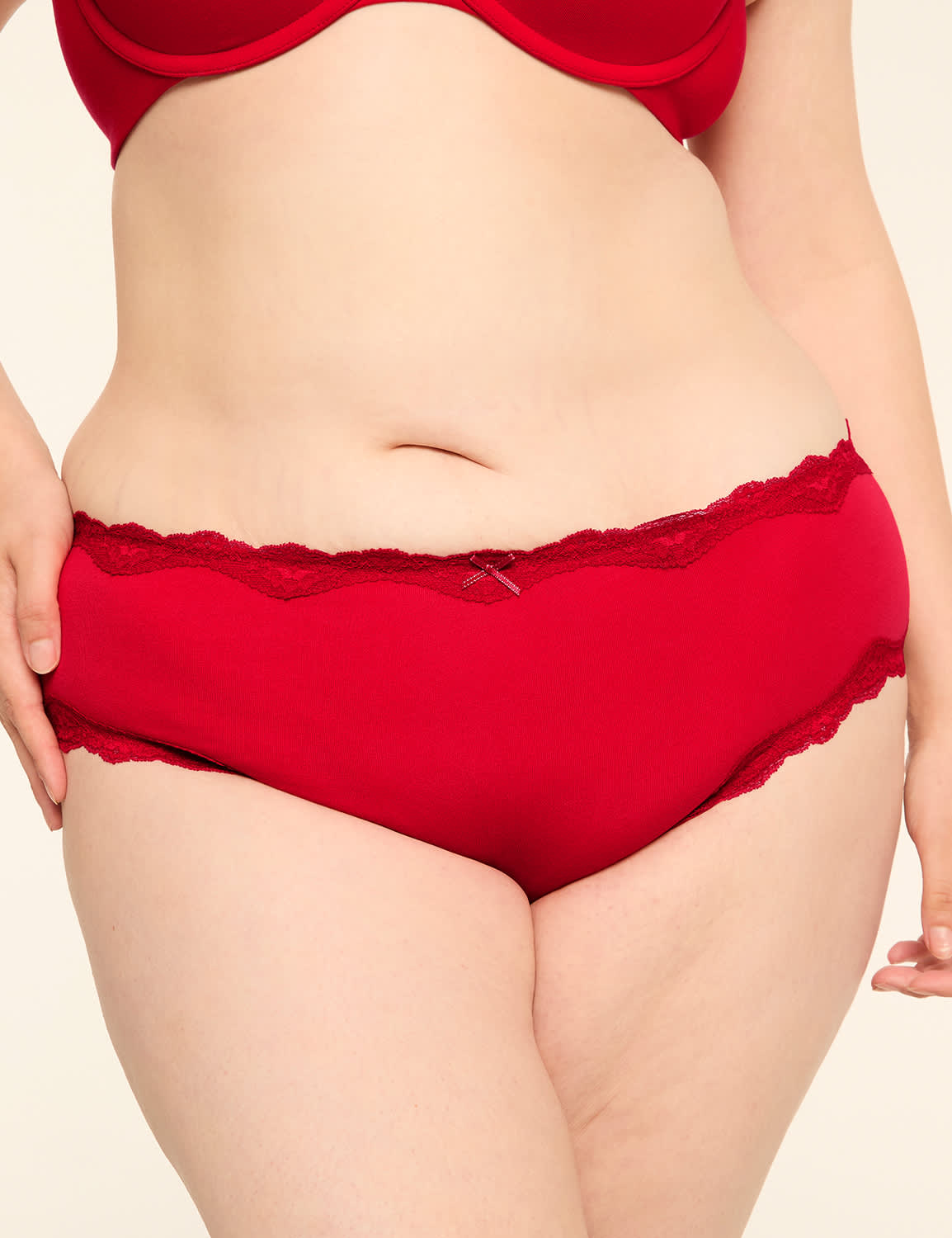 Cotton Hipster Panty With Lace-Trim