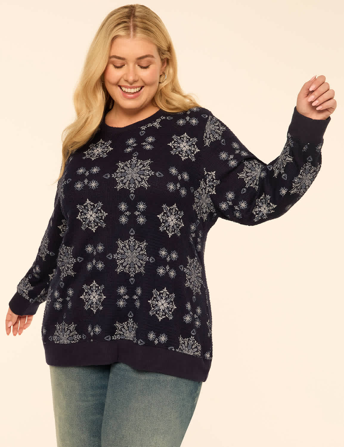 Brushed Waffle Knit Top