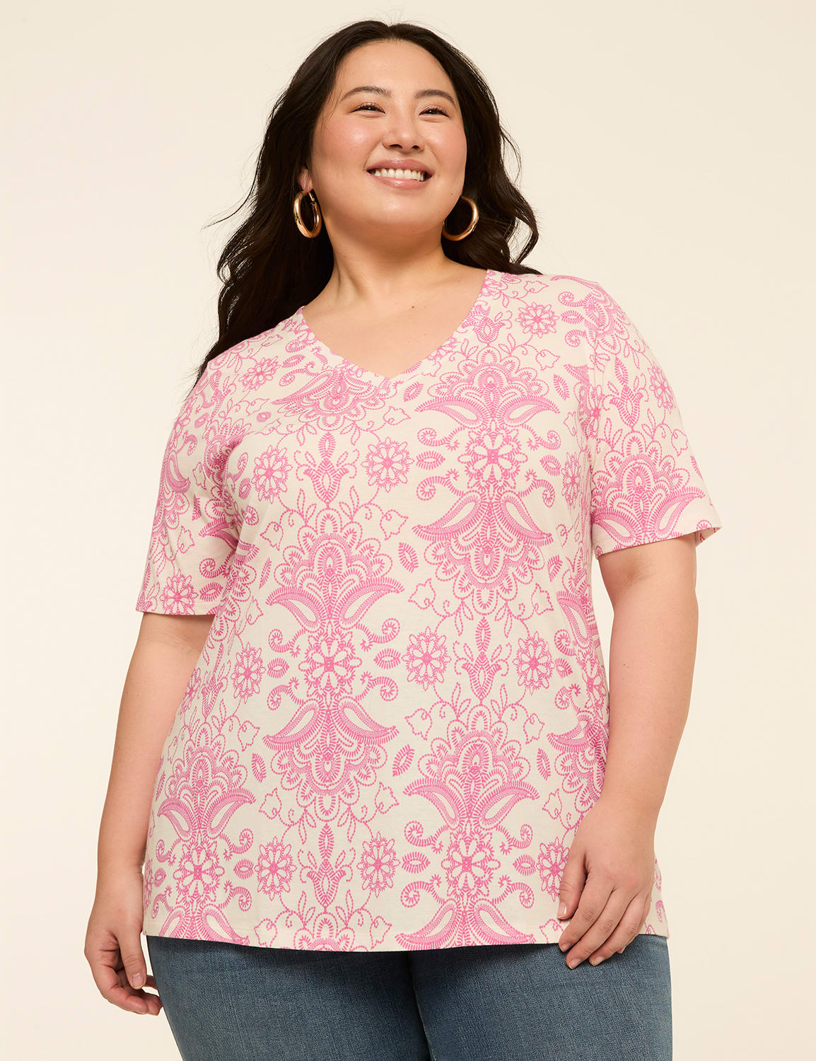 Perfect Sleeve V-Neck Tee