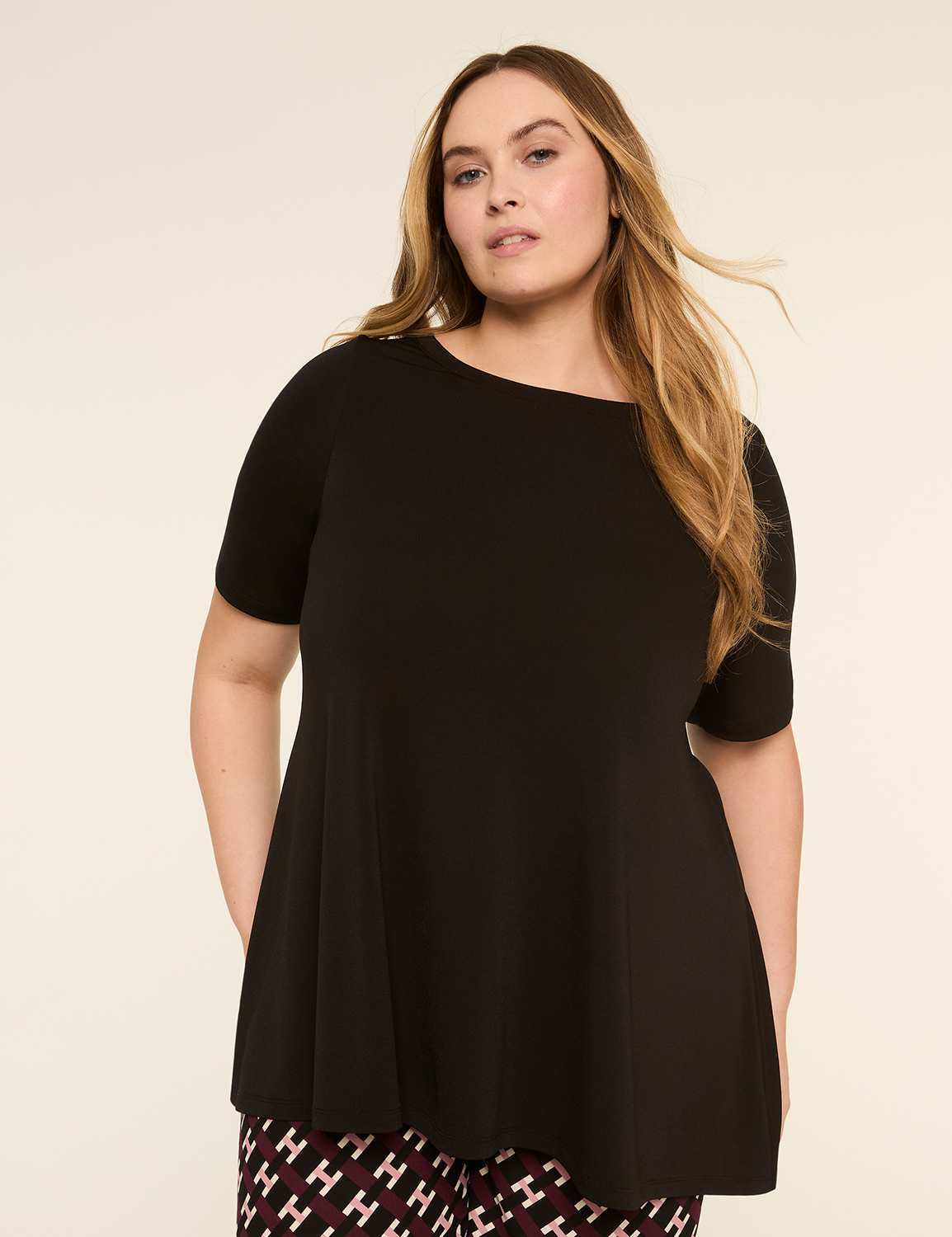 Perfect Sleeve Swing Boatneck Tee