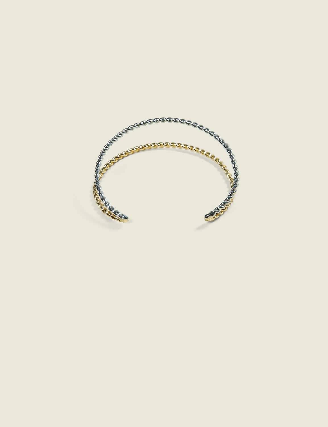 Mixed Metal Textured Cuff