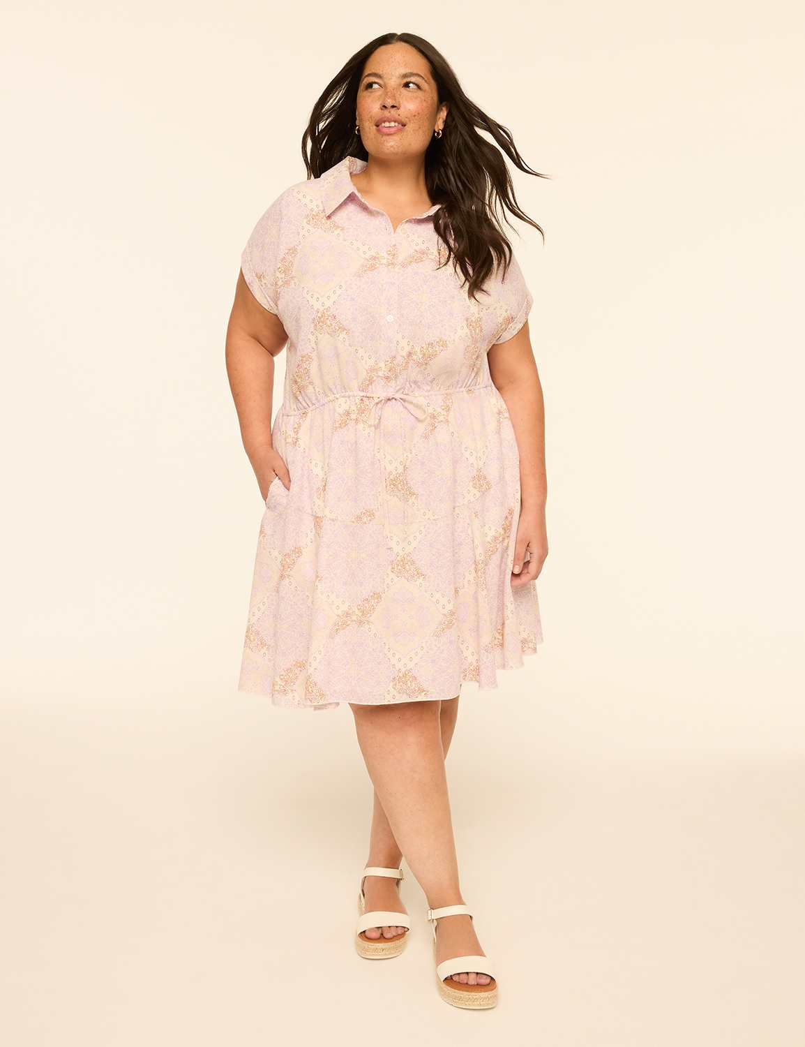 Short-Sleeve Shirt Dress