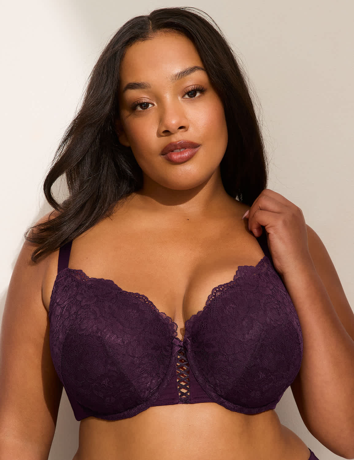 Crisscross Lace Boost Balconette Bra