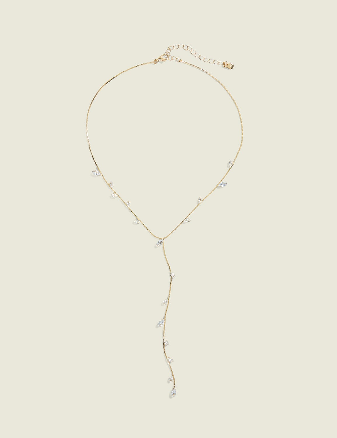 Imitation Stone Leaf Y-Necklace