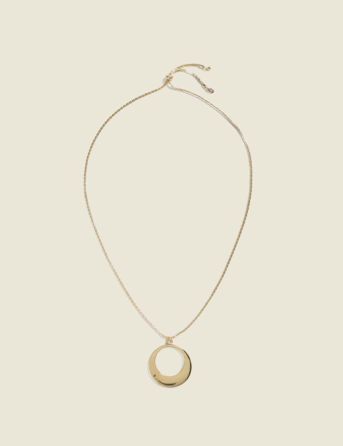 Open Circle Pendant Necklace