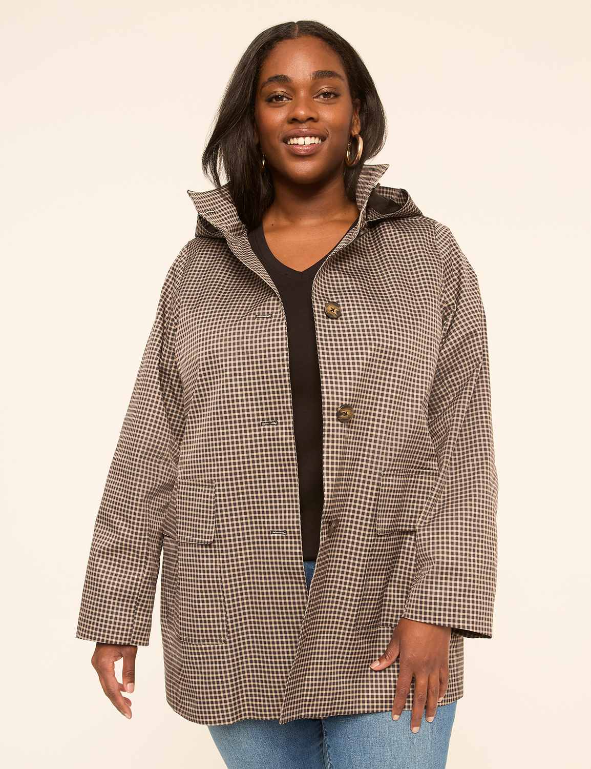 Gingham Rain Coat