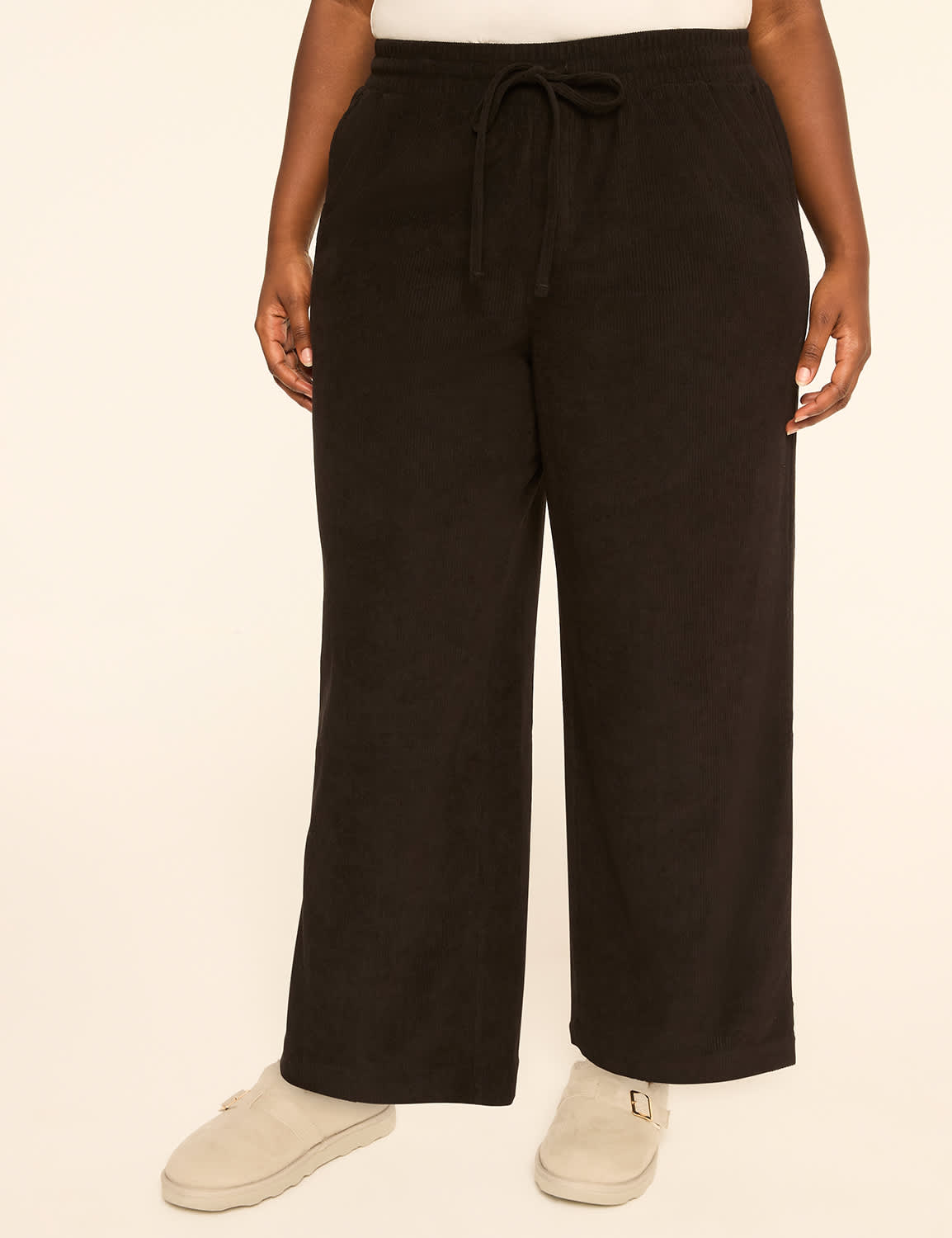 Corduroy Pull-On Relaxed Straight Leg Pant