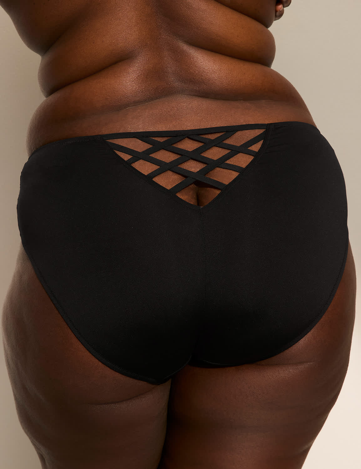Crotchless Strappy-Back Hipster Panty