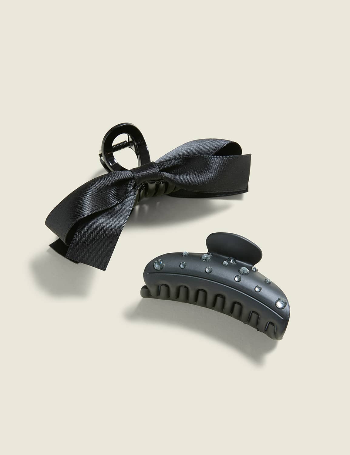 Bow & Embellished Claw Clip 2-Pack