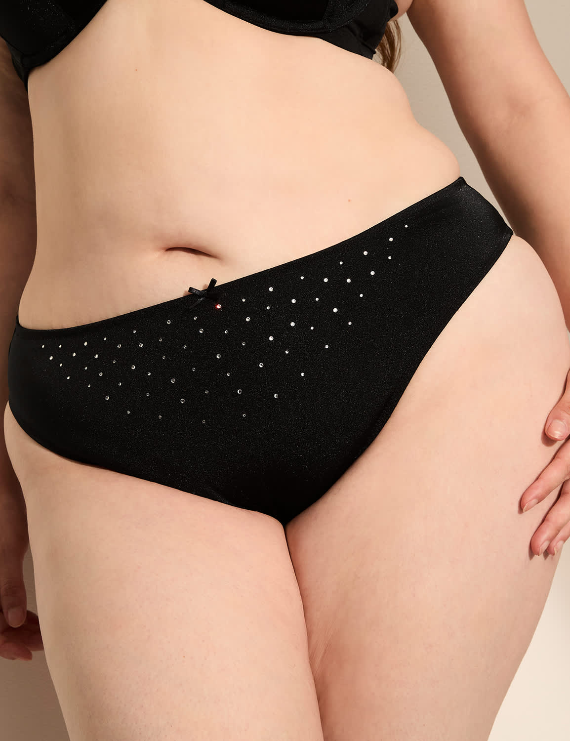 Rhinestone French Cut Brief Panty