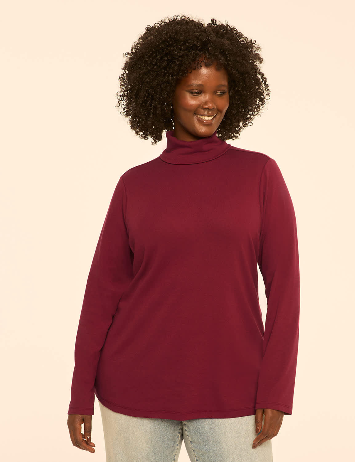 Ribbed Turtleneck Top