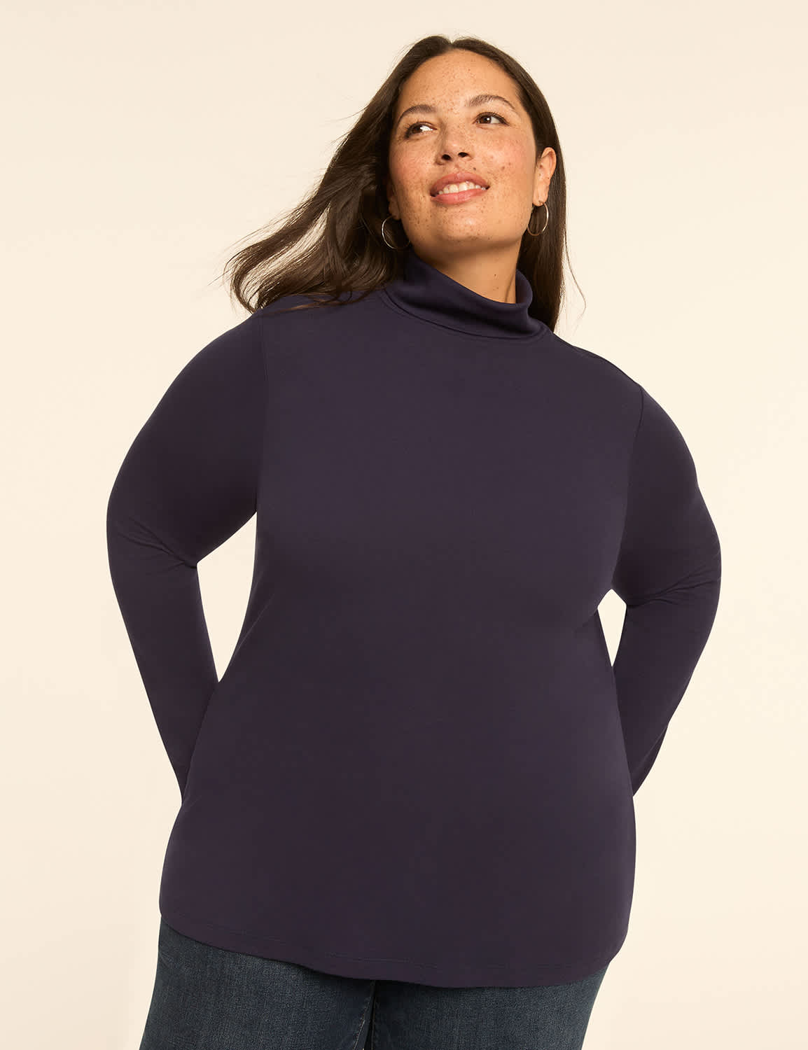 Ribbed Turtleneck Top