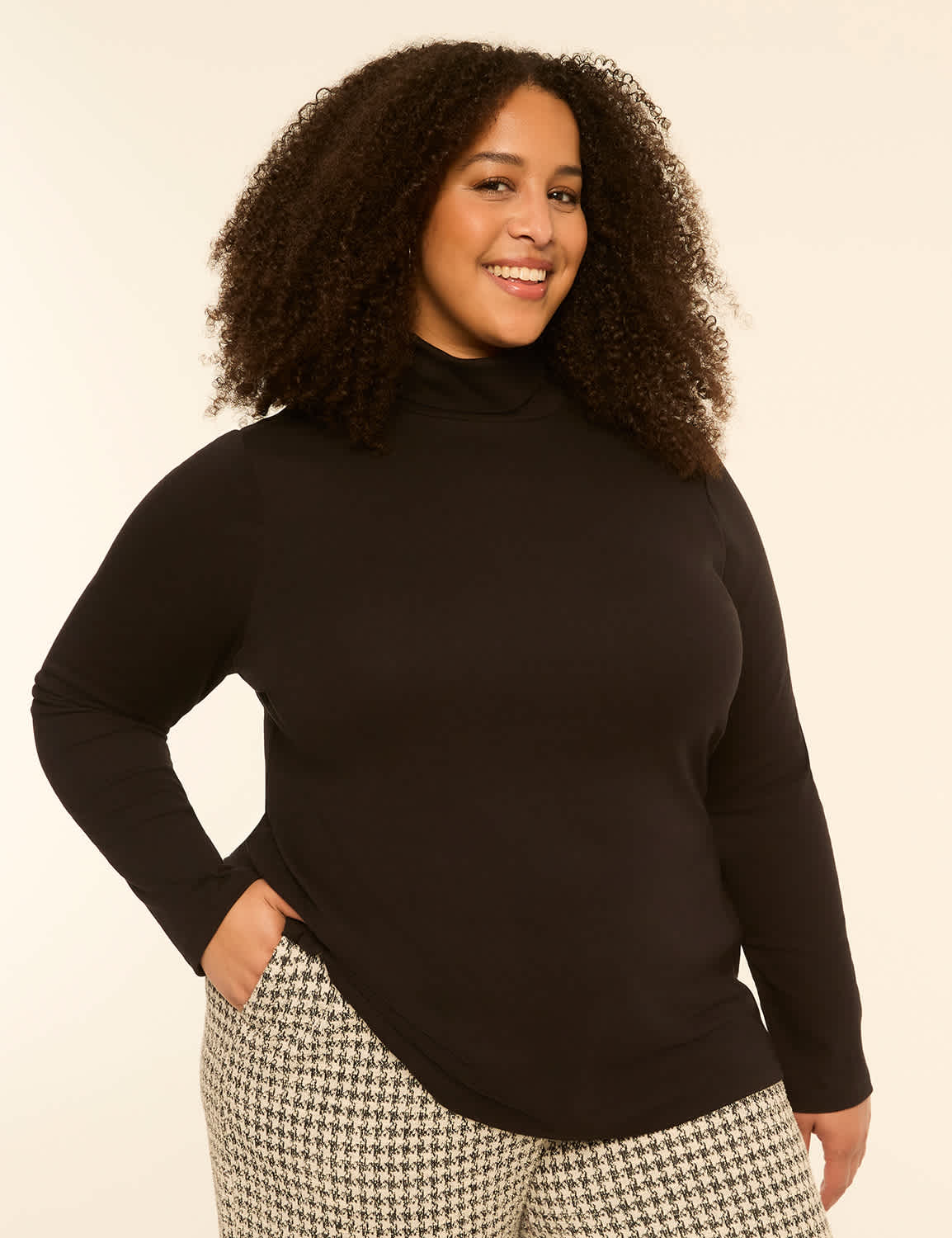 Ribbed Turtleneck Top