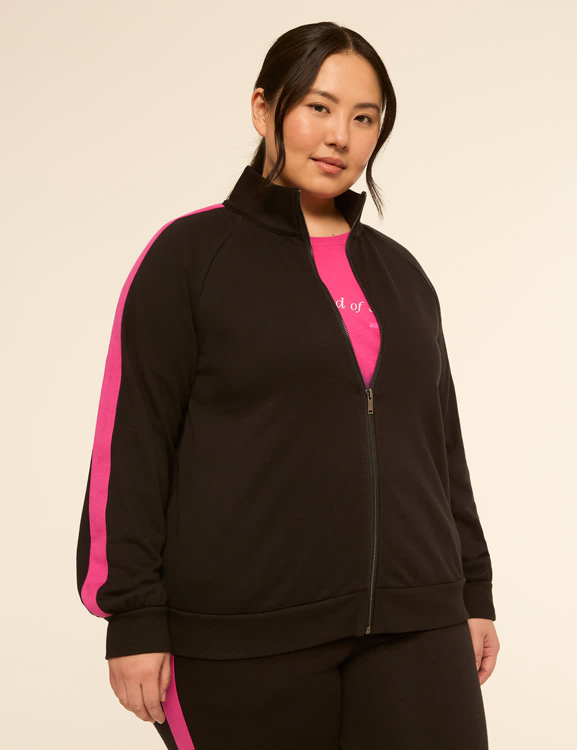LIVI French Terry Full-Zip Colorblock Jacket