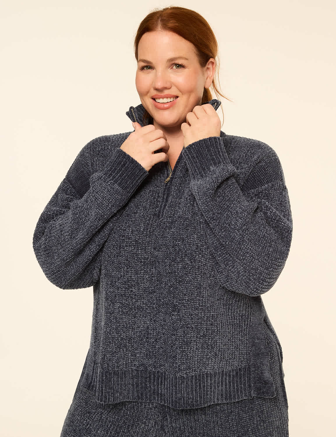 LIVI Chenille Half-Zip Pullover