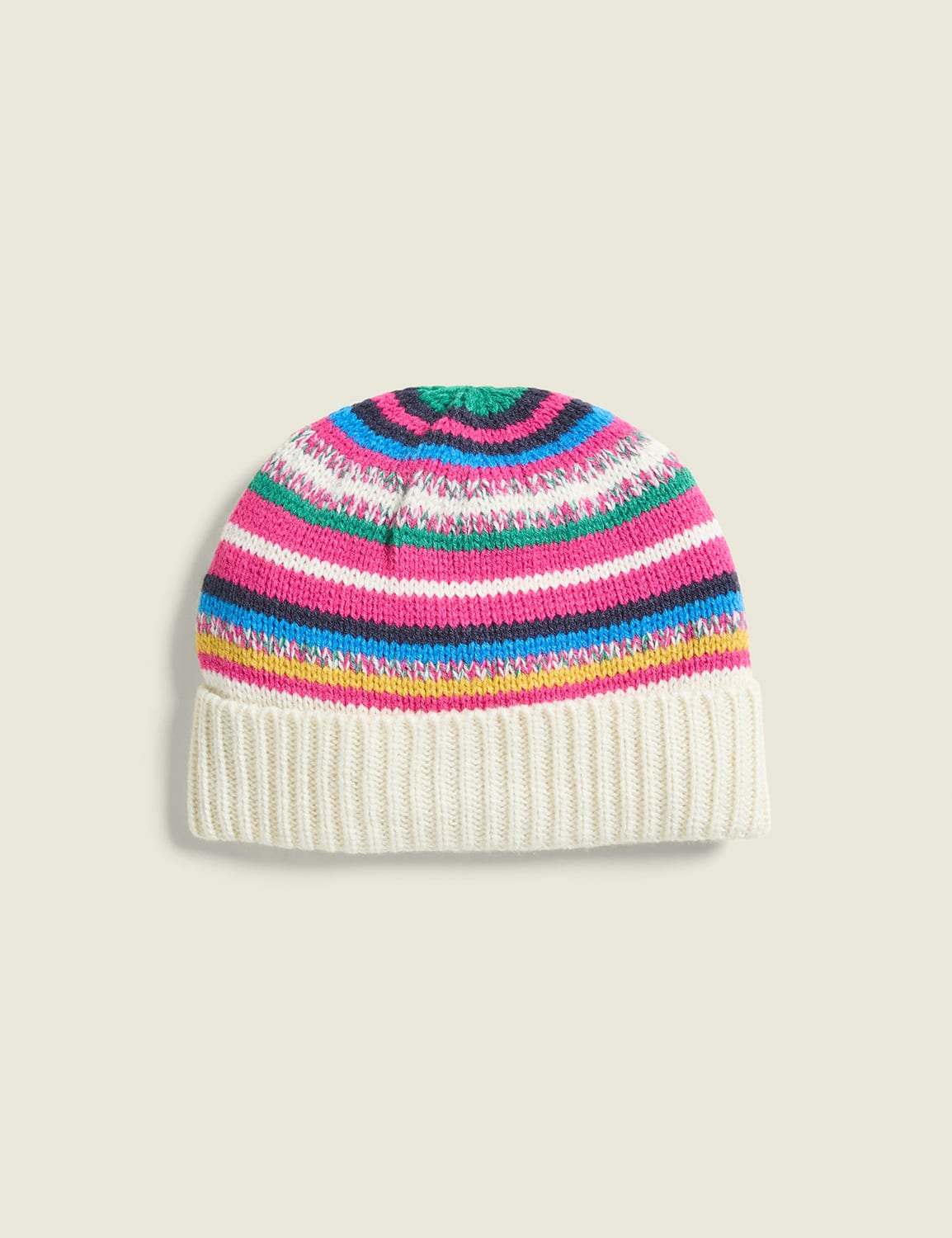 Multi-Color Striped Beanie Hat
