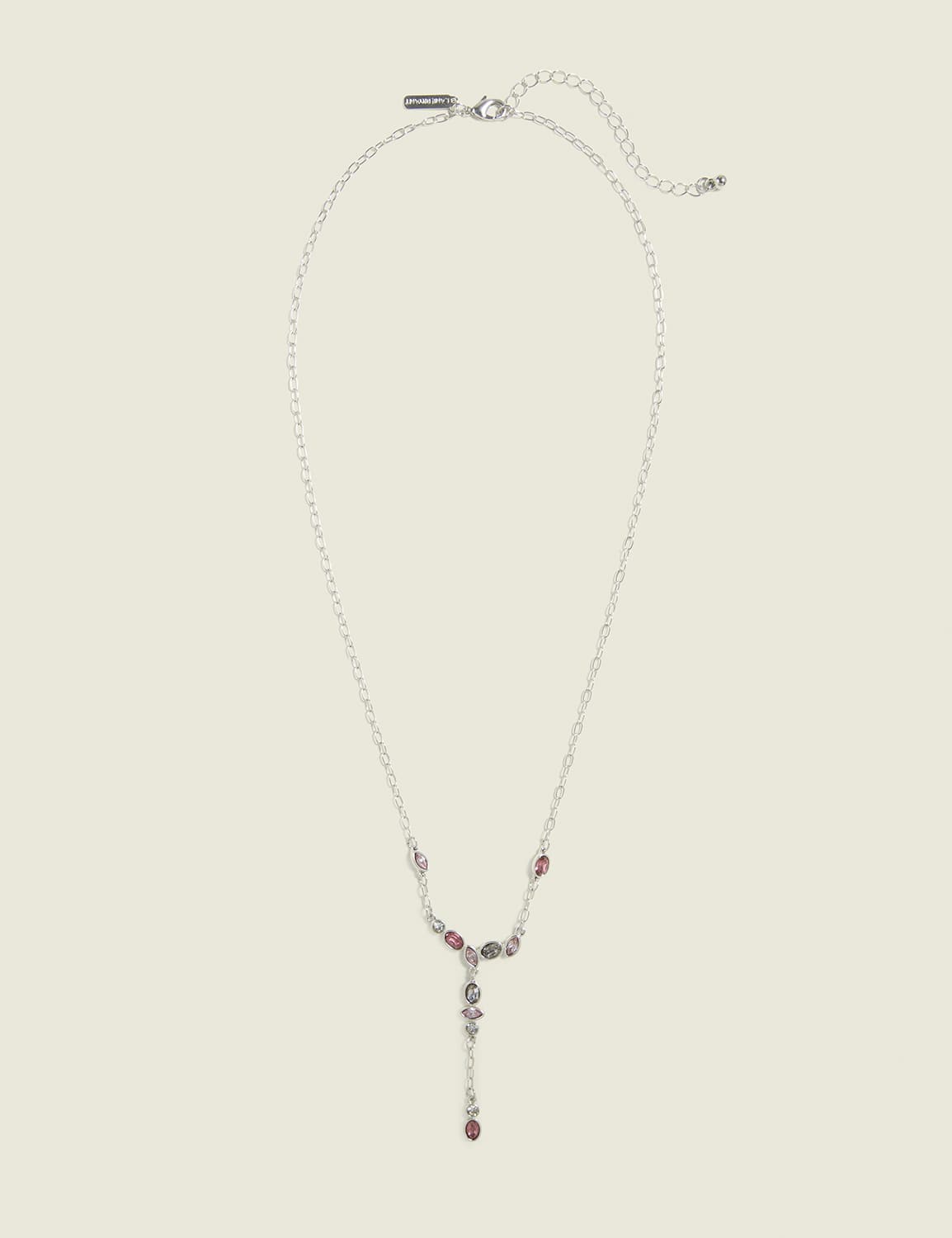 Mauve Imitation Stone Y-Necklace