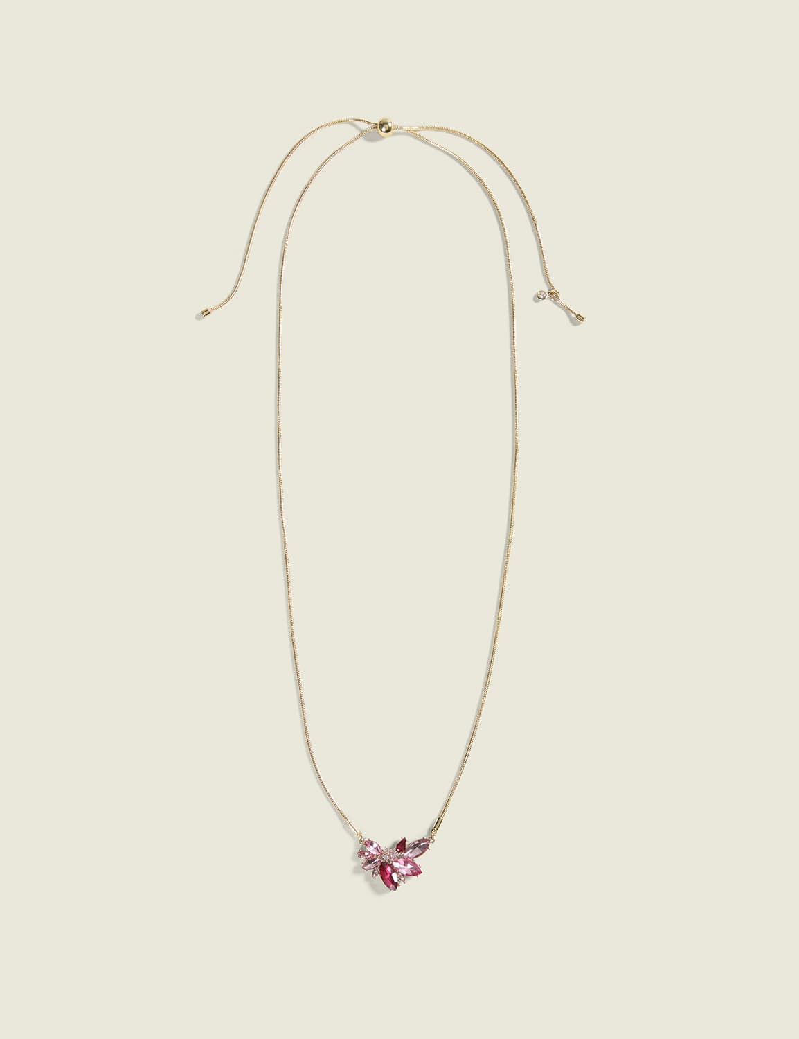Mauve Cluster Imitation Stone Necklace