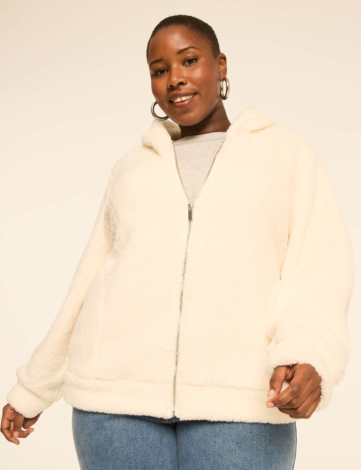 Full-Zip Sherpa Hoodie