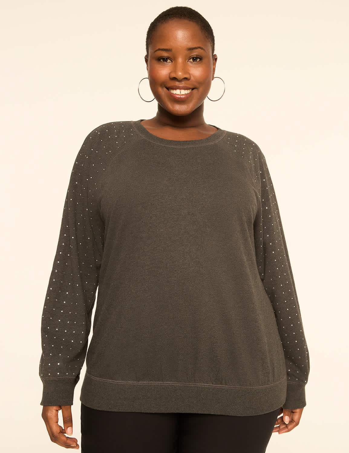 Embellished Crew-Neck Sweatshirt