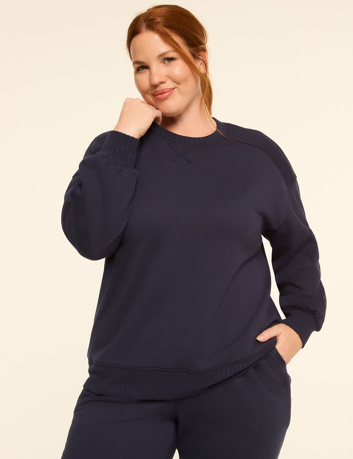 Cozy Fleece Crew-Neck Sweatshirt