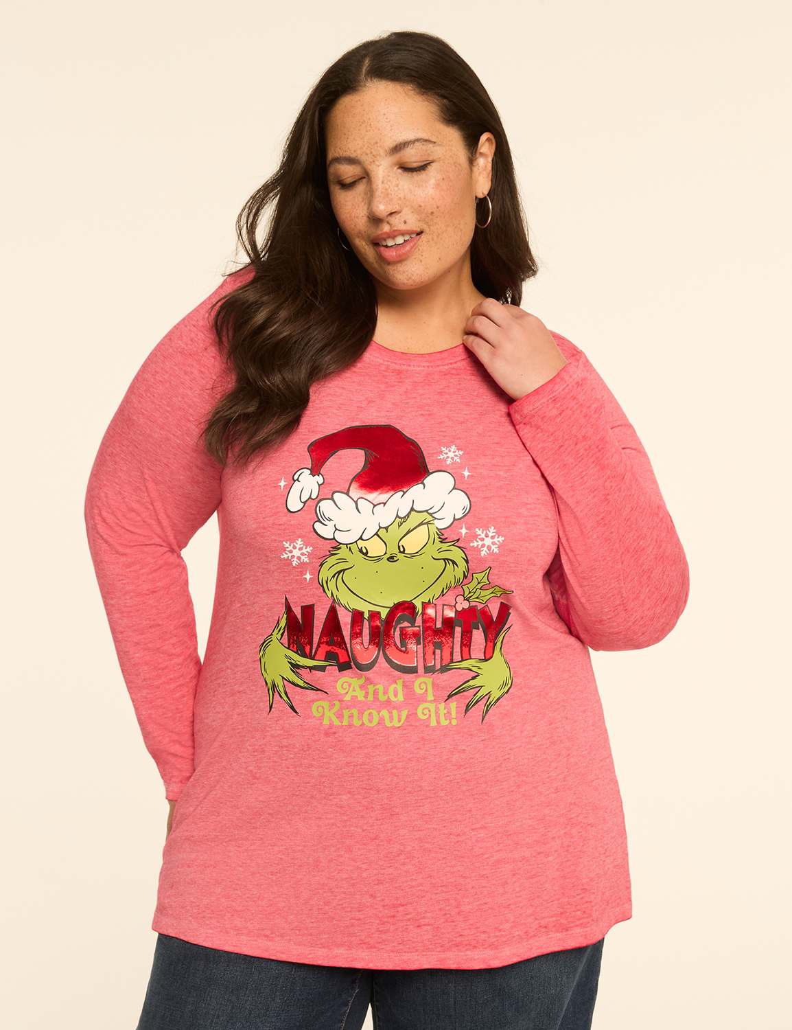 Foiled Grinch Naughty Graphic Tee