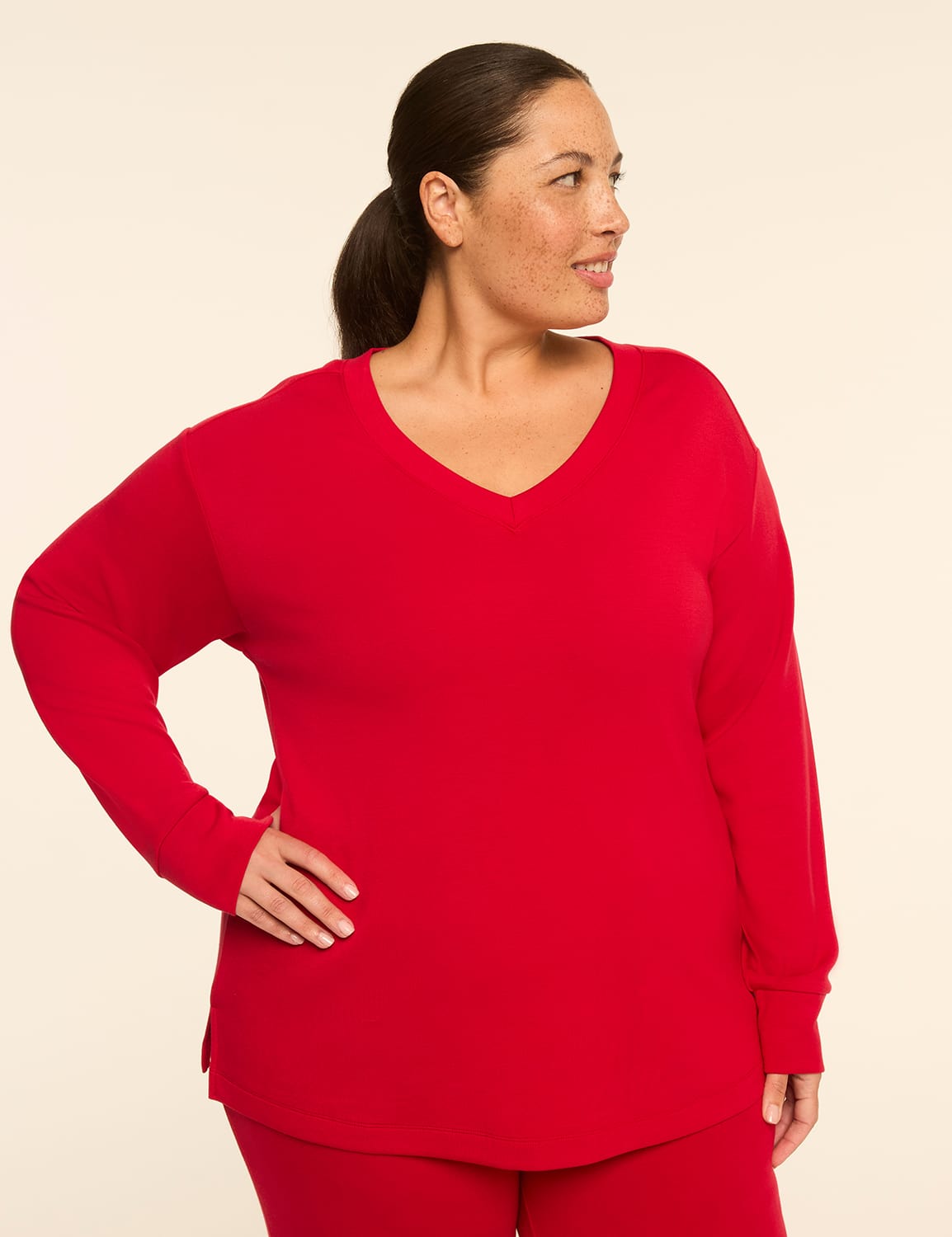 LIVI Journey Long-Sleeve V-Neck Top