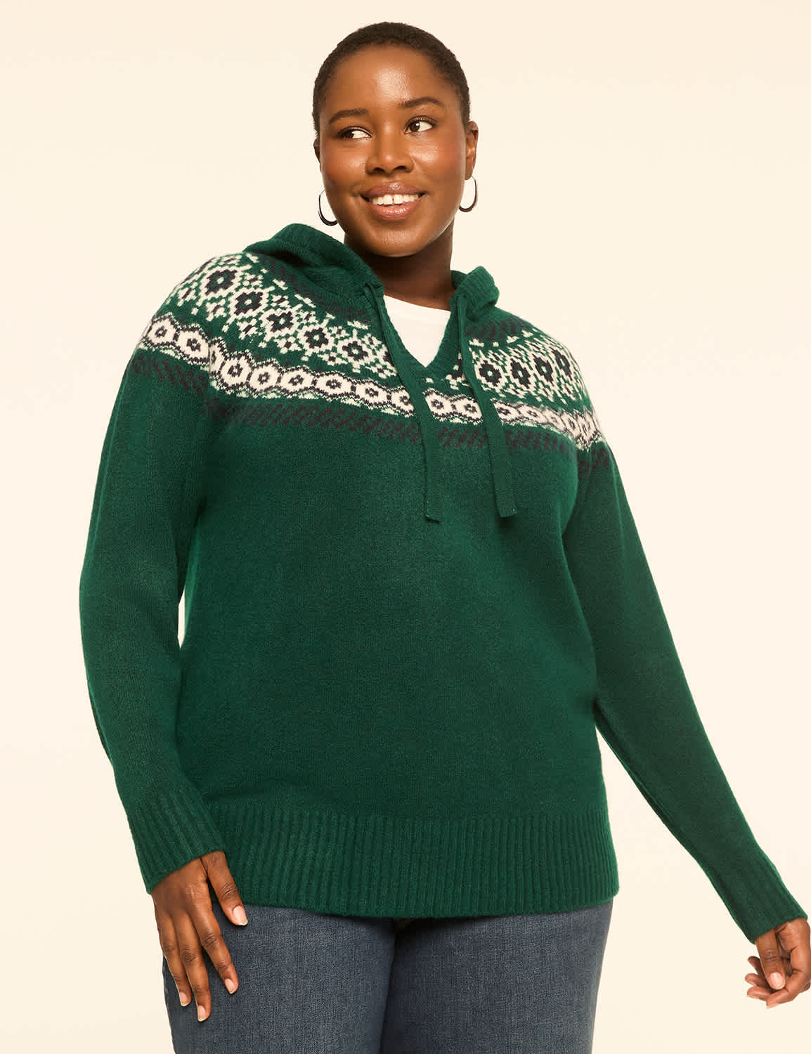 Fair Isle Hoodie Sweater