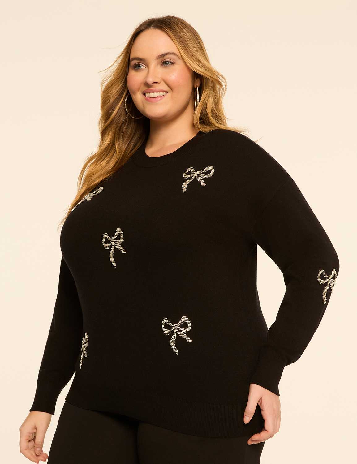 Beaded Bow Sweater