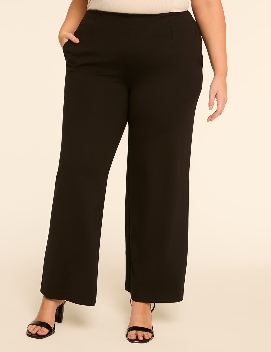 Ponte Pull-On High-Rise A-Line Pant