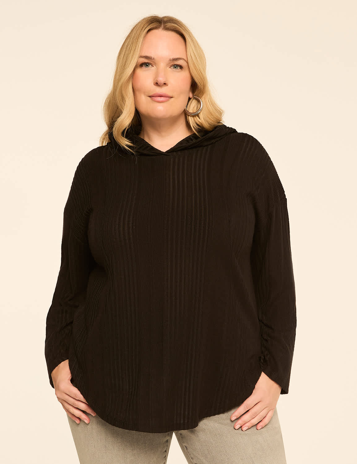 Ribbed Soft Spun Hoodie