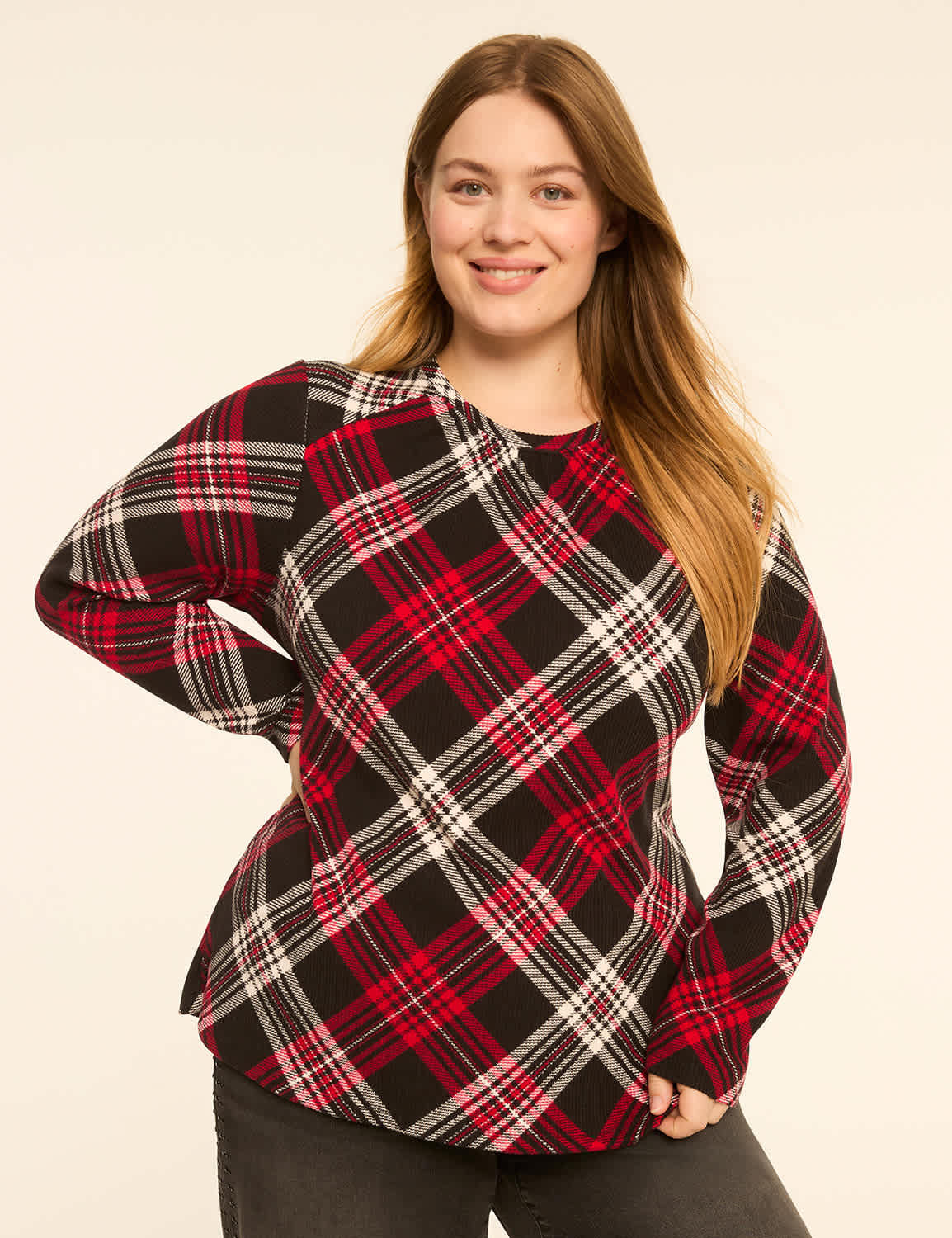 Soft Spun Shirred-Neck Top