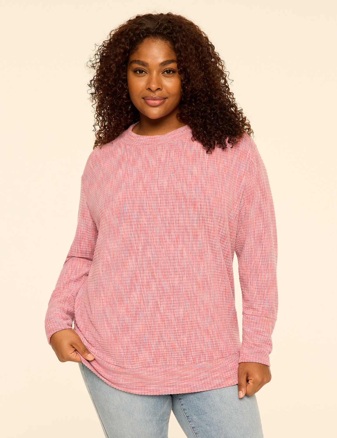 Ribbed Soft Spun Space Dye Top