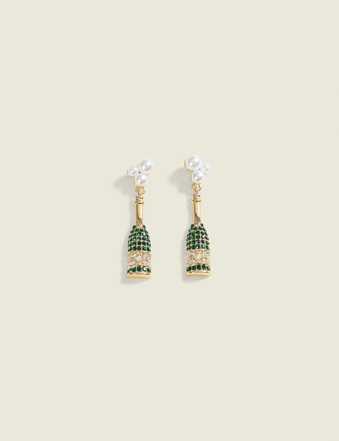 Pearlized Champagne Drop Earrings
