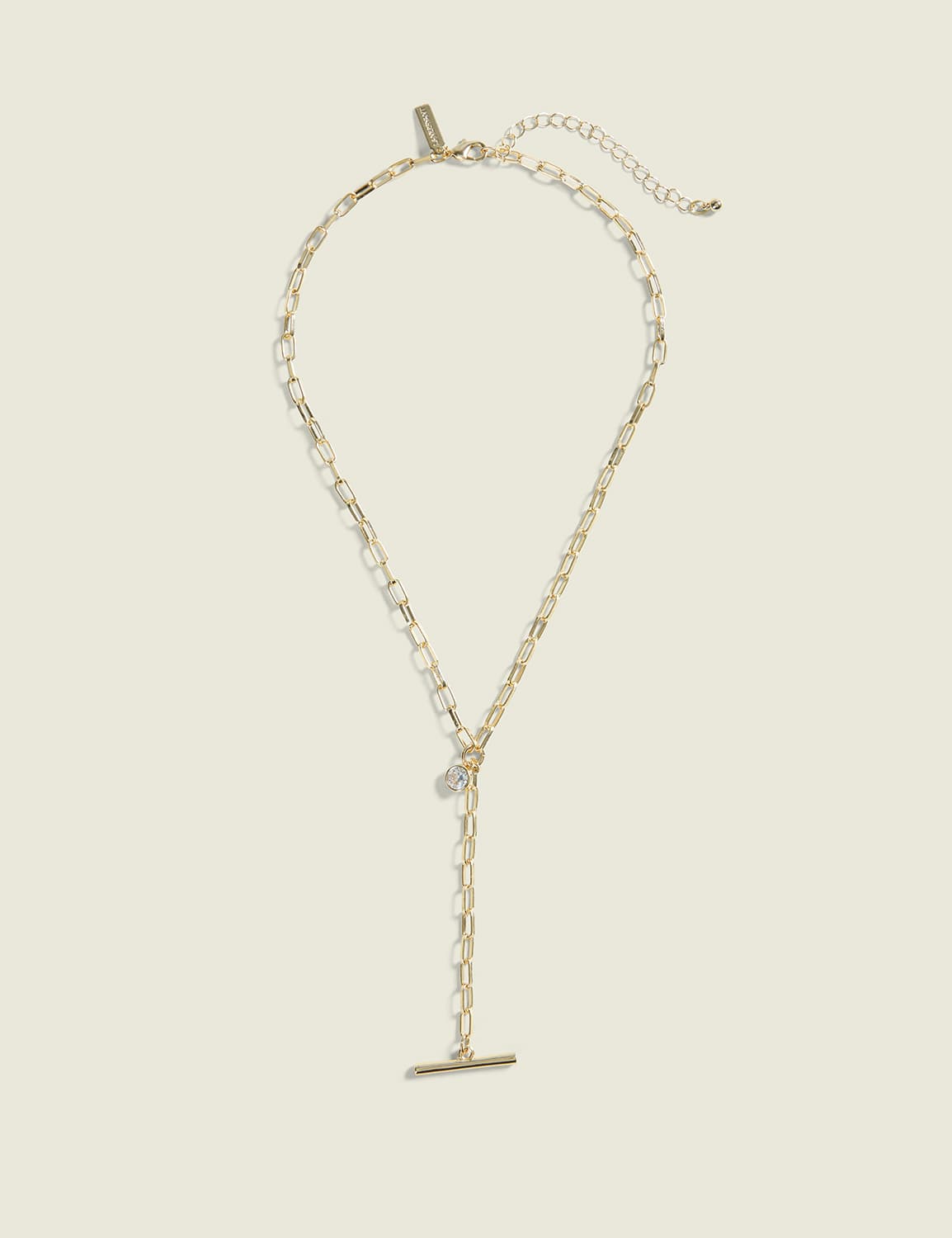 T-Bar Chain Link Y-Necklace