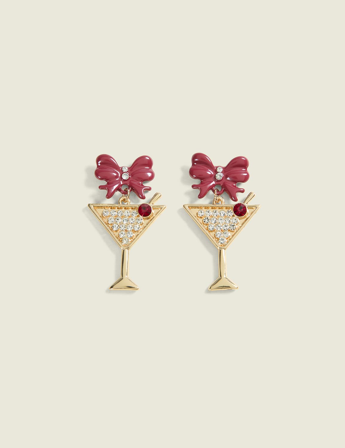 Christmas Cocktail Drop Earrings