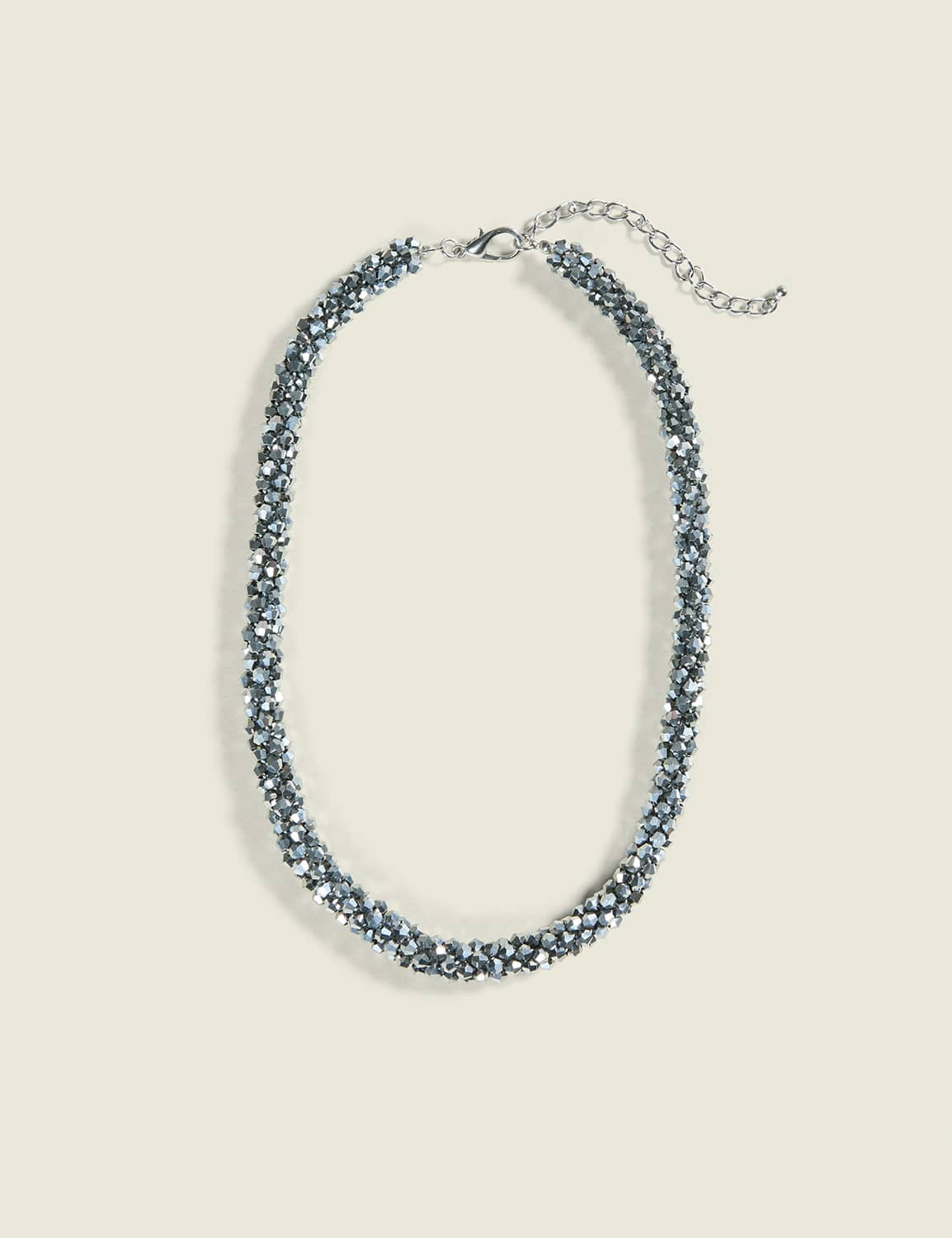 Grey Cluster Imitation Stone Statement Necklace