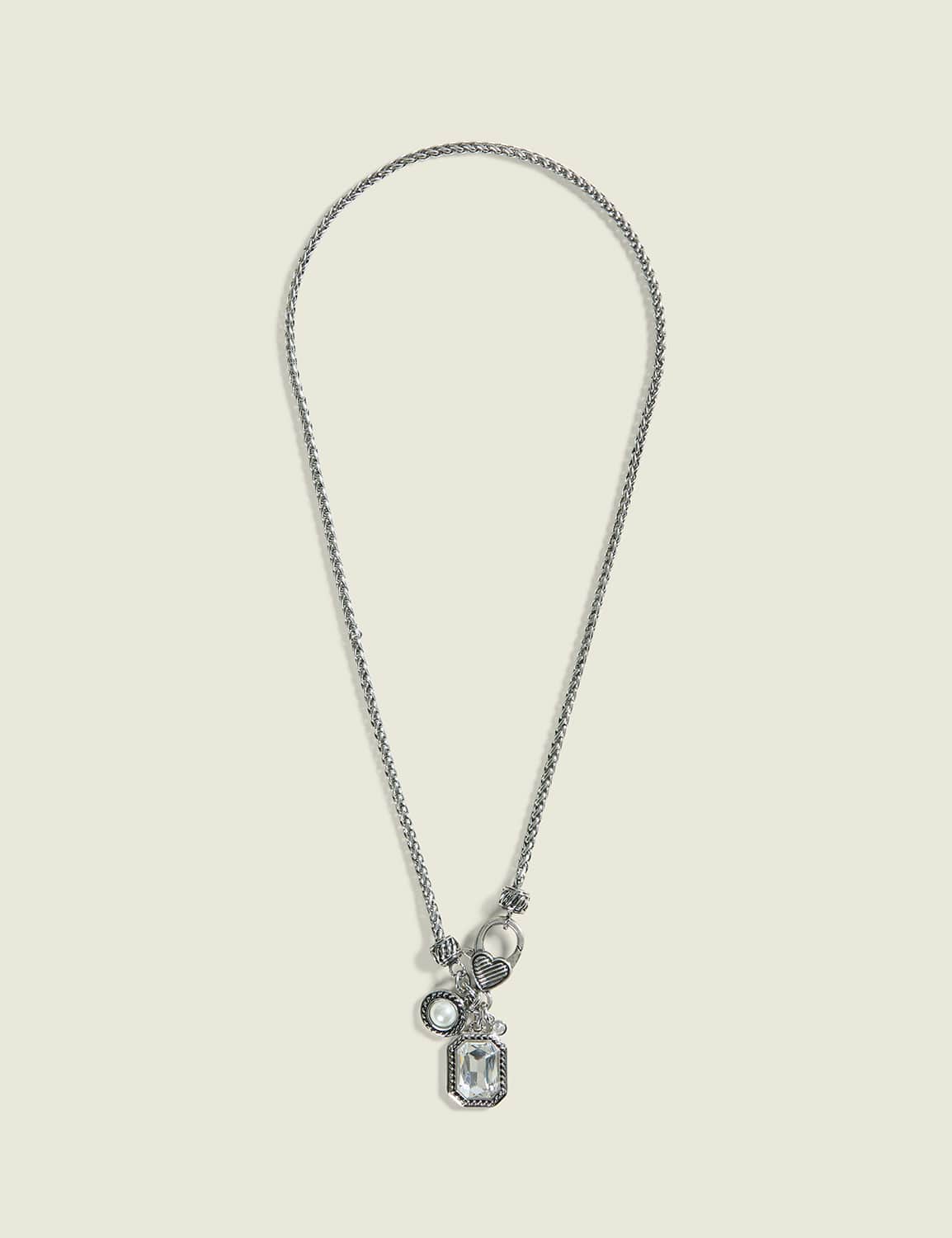 Silvertone Charm Necklace