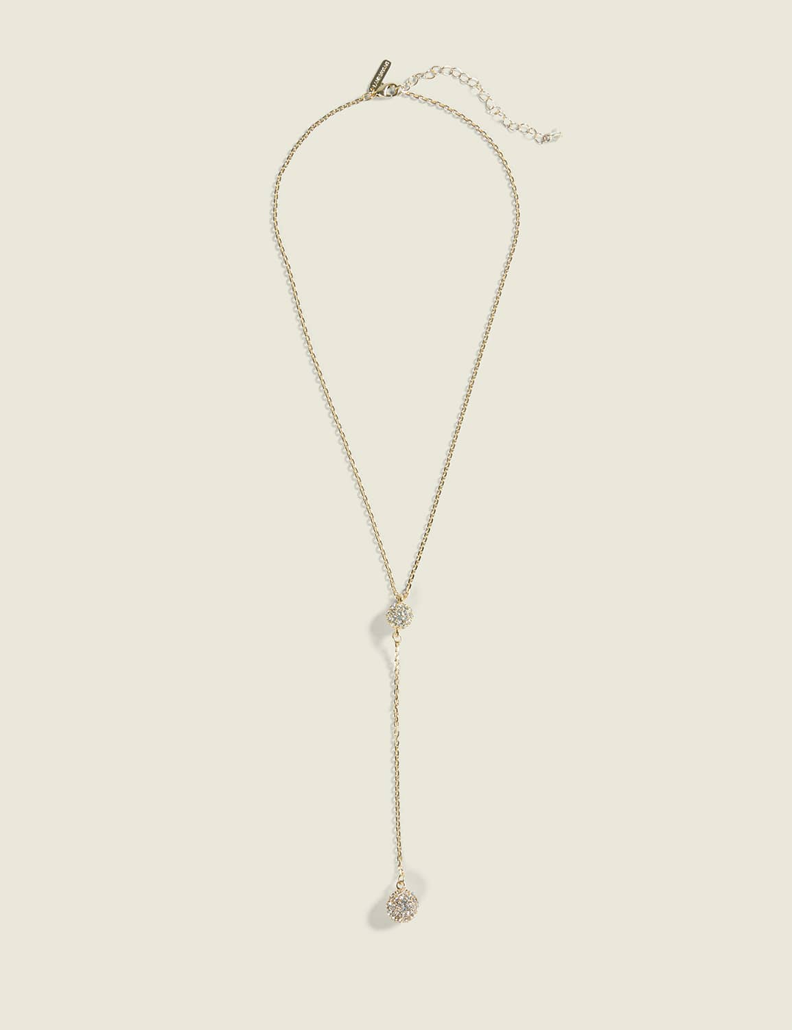 Goldtone Fireball Y-Necklace