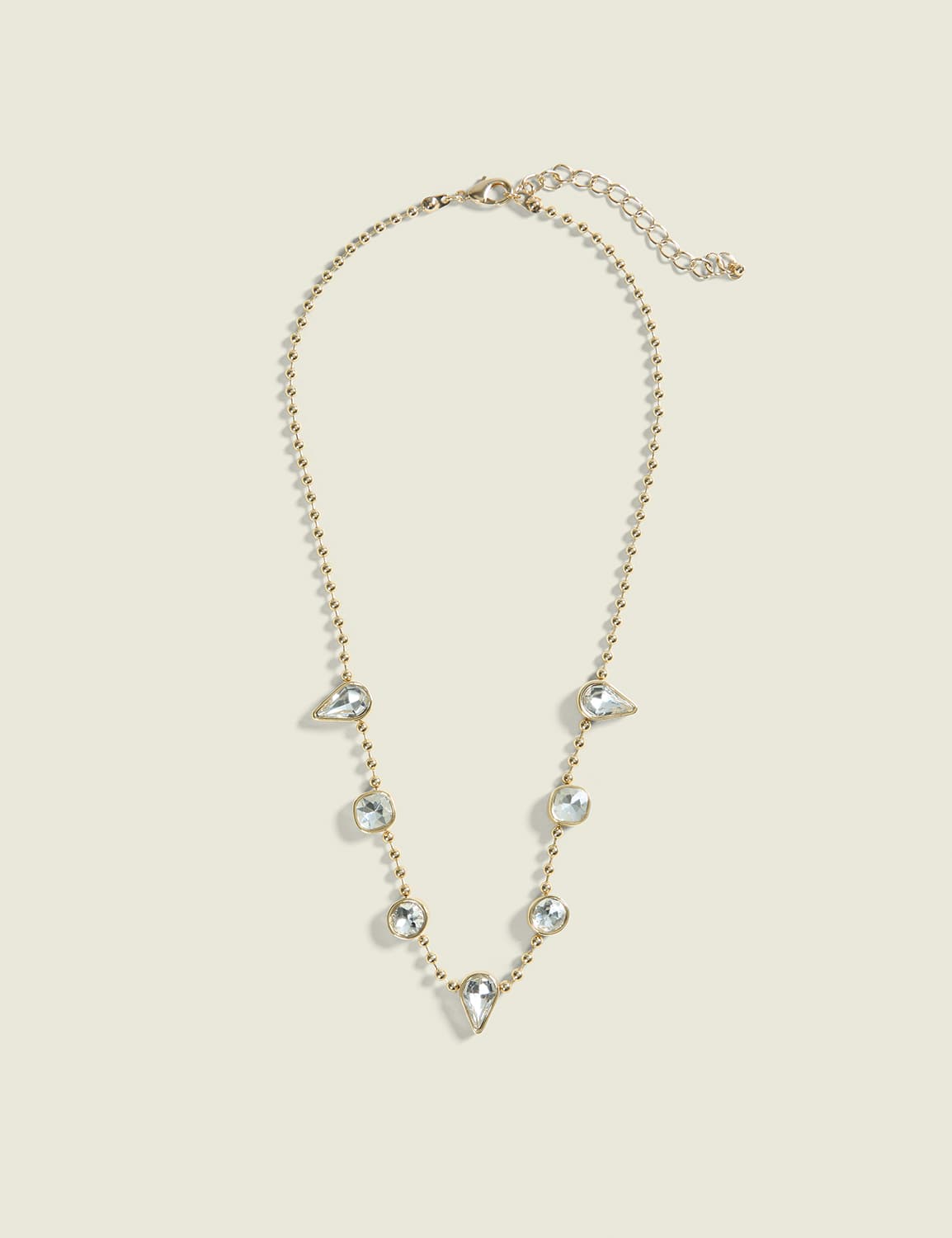 Clear Imitation Stone Necklace