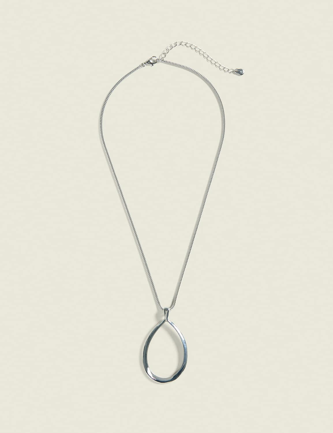 Open Teardrop Pendant Necklace